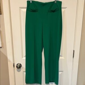 Joseph Ribkoff Green Wide Leg ankle Pants size 10